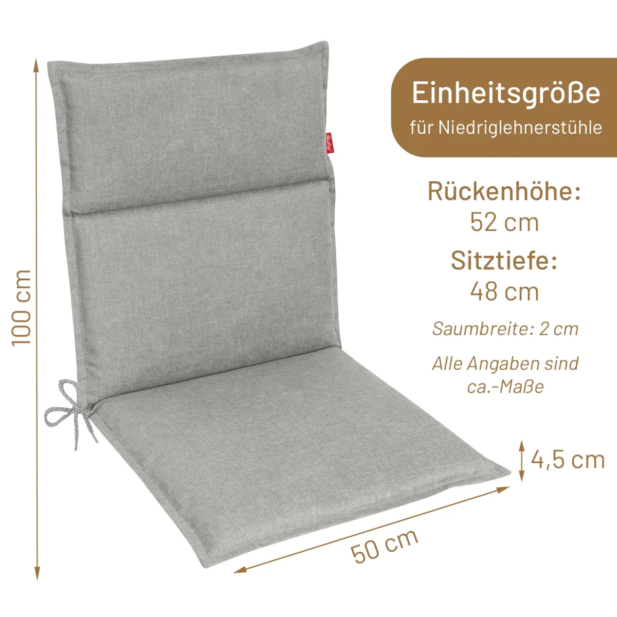 Niedriglehner-Auflage BEA - Silbergrau – Bild 4