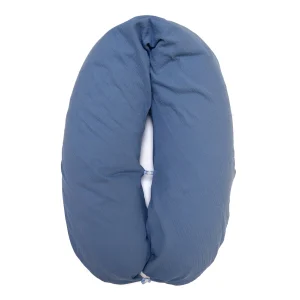 "Das Original" Theraline Stillkissen inkl. Musselin Bezug (190 cm x 38 cm) - Kornblumen Blau